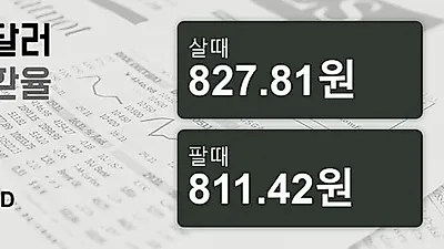 16일 호주 달러 살때 827.81원, 팔때 811.42원 ▲0.24%상승