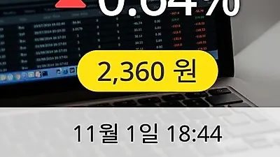 한국토지신탁 1일 2,360원 마감