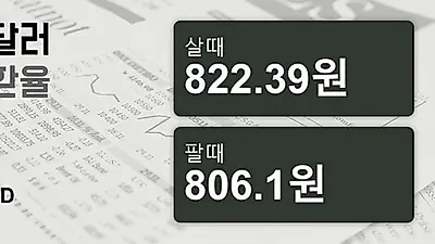 23일 호주 달러 살때 822.39원, 팔때 806.1원 ▲0.14%상승