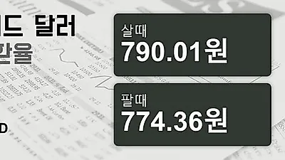 12일 뉴질랜드 달러 살때 790.01원, 팔때 774.36원 ▼-0.43%감소