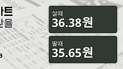 22일 태국 바트 살때 36.38원, 팔때 35.65원 ▼-0.19%감소