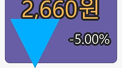 선도전기 6일 마감가 2,660원 -5.00퍼센트 변동..