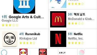 [7월 9일 앱순위]앱스토어 플레이스토어 앱 순위와 분석