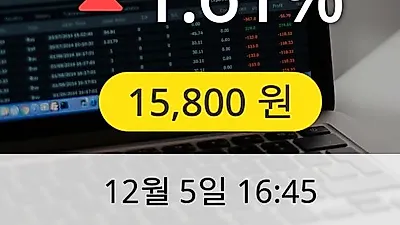 원익테라세미콘 5일 15,800원 마감