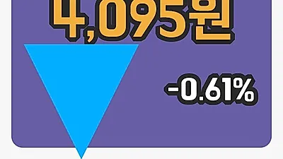 주식마감DSR 15일 4,095원 마감그래프정리