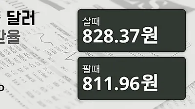 2일 싱가폴 달러 살때 828.37원, 팔때 811.96원 ▲0.23%상승