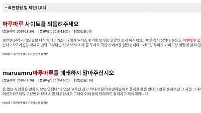 [☞핫키워드]마루마루 바로가기 사이트 운영 중단! '박 사장' 잠적에 "돈 없는 사람들은 만화도 안됩니까"