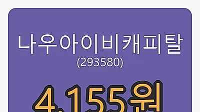 나우아이비캐피탈마감가 4,155원, 전일대비 -0.24% 변동..