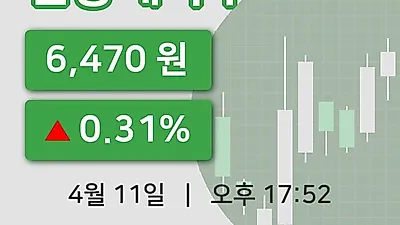 주식마감신풍제약우 11일 6,470원 마감