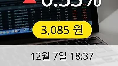 원풍물산 7일 3,085원 장종료