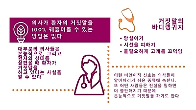 “부끄럽고 창피해서” 의사에게 거짓말하는 이유는?