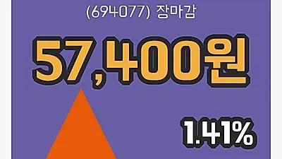 국내주식마감한일홀딩스 3일 57,400원 마감...