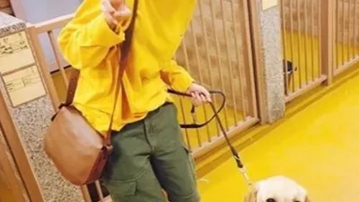 수영, 안내견 '솔이'와 남다른 재회 "인연"
