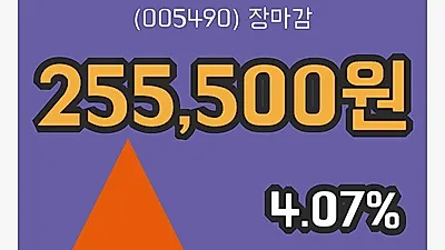 주식마감POSCO 9일 255,500원 장종료...