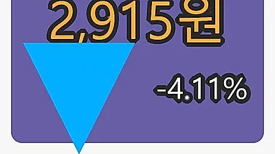 두올마감가 2,915원 전일대비 -4.11퍼센트 변동..
