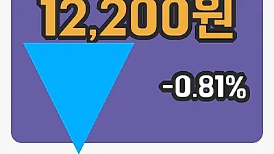 주식마감SG 24일 12,200원 마감그래프복습하기