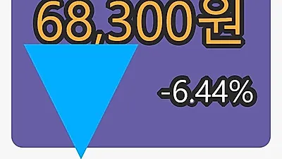 5일 F&F마감가 68,300원 -6.44% 변동..