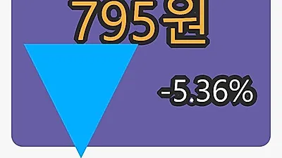 피에스엠씨 5일 마감가 795원 전일대비 -5.36퍼센트 변동..