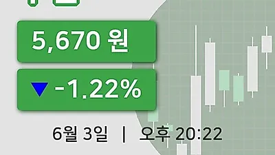 국내주식마감우진 3일 5,670원 마감...