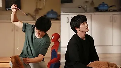 '상상고양이' 유승호, 츄리닝패션에도 복길이와 극강 비쥬얼 뽐내