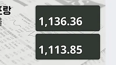 11일 스위스프랑 살때 1,136.36원, 팔때 1,113.85원 ▲0.81%상승