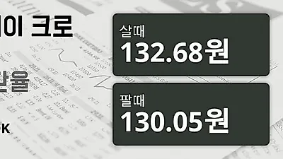 21일 노르웨이 크로네 살때 132.68원, 팔때 130.05원 ▼-1.23%감소