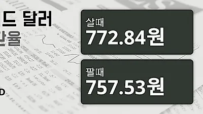 16일 뉴질랜드 달러 살때 772.84원, 팔때 757.53원 ▲0.32%상승