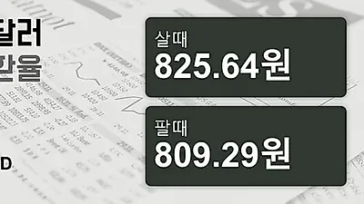 29일 호주 달러 살때 825.64원, 팔때 809.29원 ▼-0.21%감소