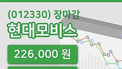 국내주식마감현대모비스 10일 226,000원 마감