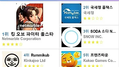 [5월 14일 앱순위]애플, 구글 플레이스토어 어플순위