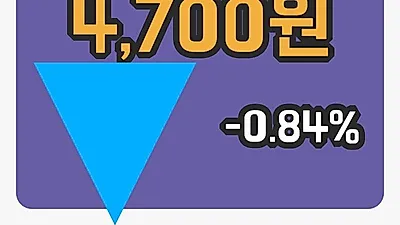 국내주식마감삼강엠앤티 7일 4,700원 마감