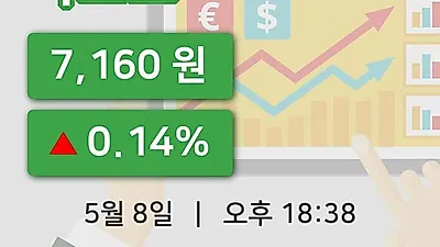 국내주식마감다스코 8일 7,160원 마감...