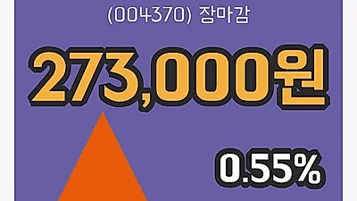 주식마감농심 27일 273,000원 장종료