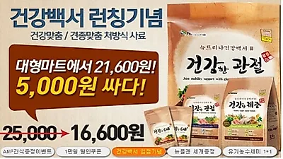 소중한 내 강아지, 맞춤 처방식 사료로 건강관리하세요