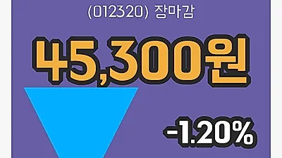 국내주식마감경동인베스트 28일 45,300원 장종료
