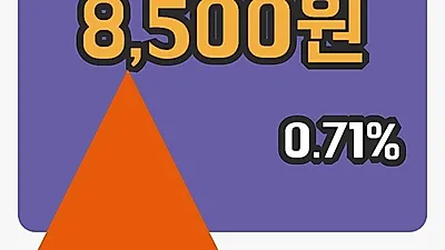 국내주식마감서부T&D 11일 8,500원 마감그래프종합분석