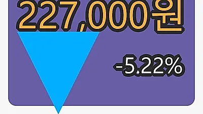 동원F&B 6일 마감가 227,000원, -5.22% 변동..