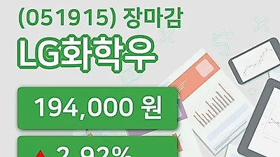 국내주식마감LG화학우 31일 194,000원 마감...