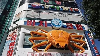 바닷가를 거닐고 난 후 주린배를 채우기에 적격 속초맛집 '비치대게직판장, 비치크랩'