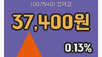 국내주식마감샘표 19일 37,400원 마감그래프분석
