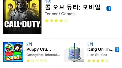 [10월 전체 앱 차트]플레이스토어 및 앱스토어 순위