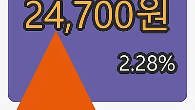 아모레G우 3일 마감가 24,700원 전일대비 2.28% 변동..