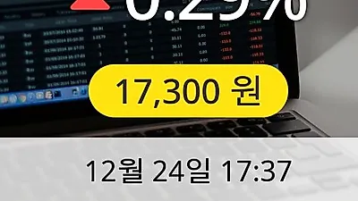 LG유플러스 24일 17,300원 마감보고