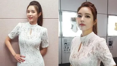 오지은, '볼륨X관능美 물씬...속살 드러낸 시스루 드레스'