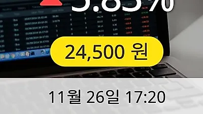 대상 26일 24,500원 장종료