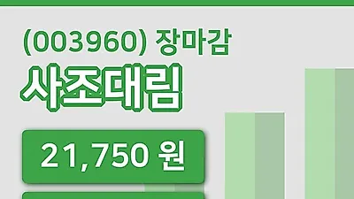 주식마감사조대림 20일 21,750원 장종료그래프복습 및 분석