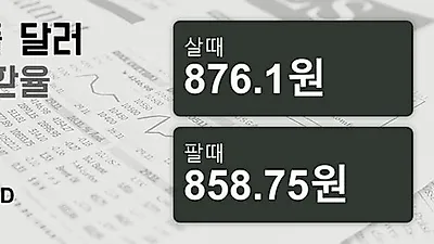 18일 싱가폴 달러 살때 876.1원, 팔때 858.75원 ▼-0.01%감소