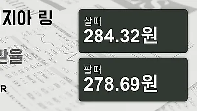말레이시아 21일 링기트 살때 284.32원, 팔때 278.69원 ▼-0.18%감소