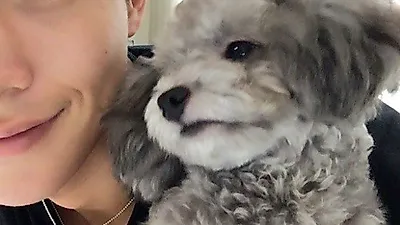 남주혁, 반려견 품에 안고 "눈이 참예쁘다 곱순아"