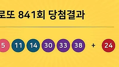 동행복권 841회 204억 누구꺼? 당첨지역 경기도 5곳, 경남 2곳 등...